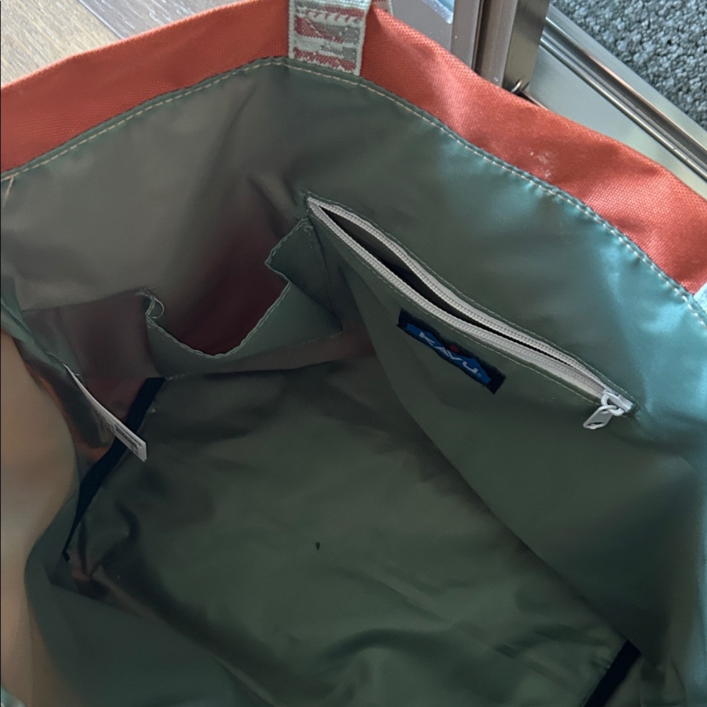 KAVU Orange and Green Tote Bag - Picture 5 of 10